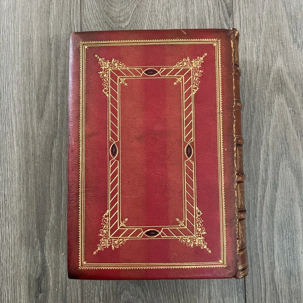 Shakespeare Works Vol 1 Staunton Leather 1866 Ed